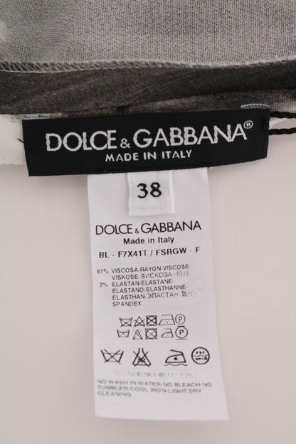 Dolce &amp; Gabbana – Blusentop mit weißem und schwarzem Streifenmuster