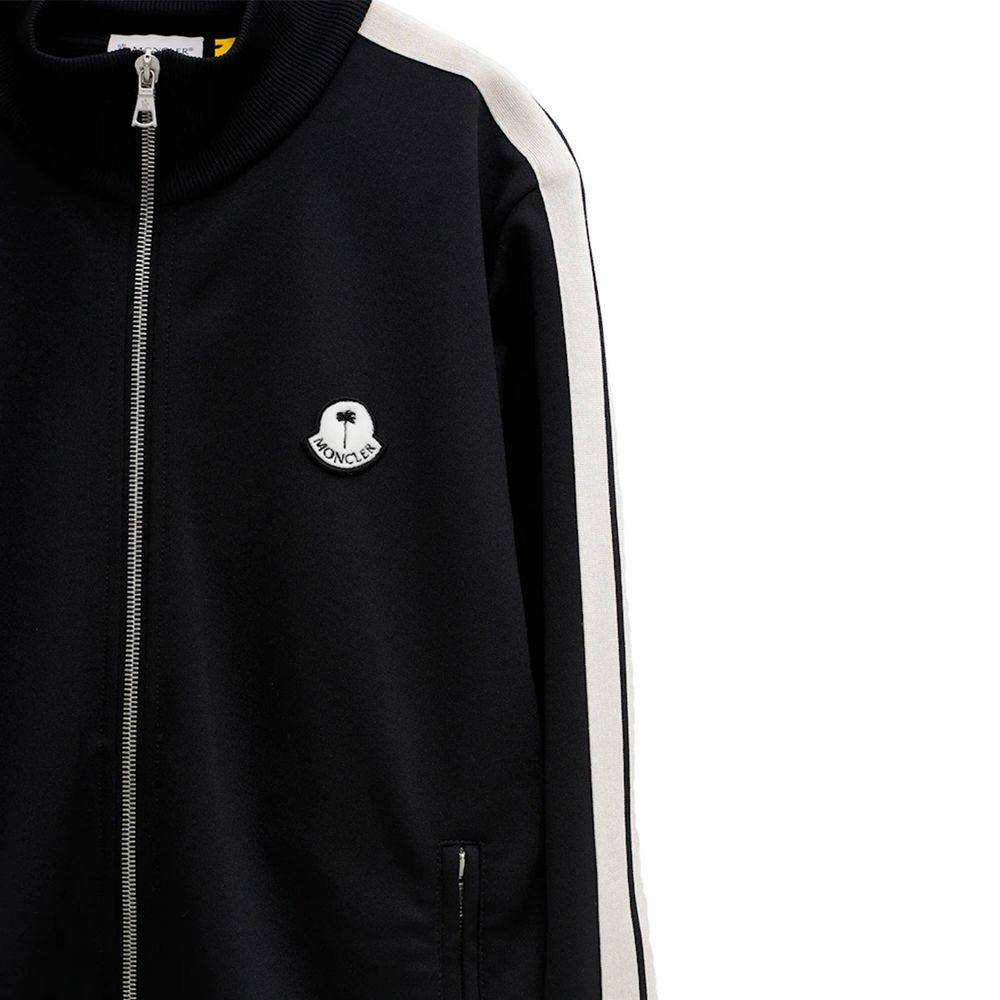 Moncler x Palm Angels Schwarzer Polyester-Herrenpullover