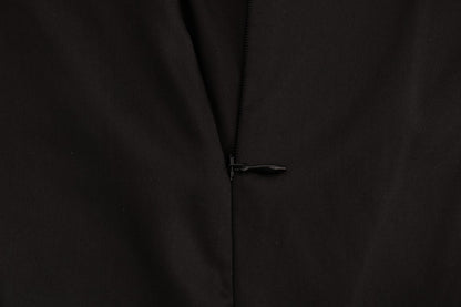 Dolce &amp; Gabbana – Schwarzes Spitzentop aus Seidennetz mit Blumenmuster