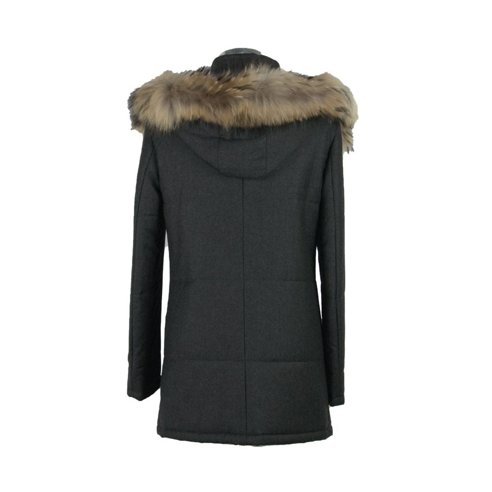 Schwarze Wolljacke für Herren, Made in Italy