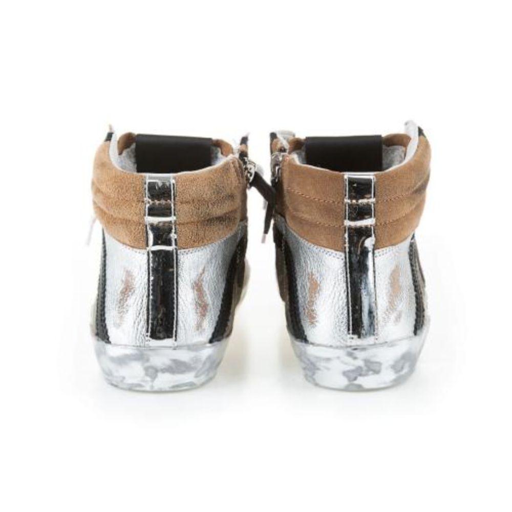 Philippe Model – Armygrüne High-Top-Sneaker mit Lederakzenten