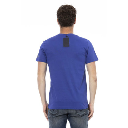 Trussardi Action „Blaues Herren-T-Shirt aus Baumwolle“