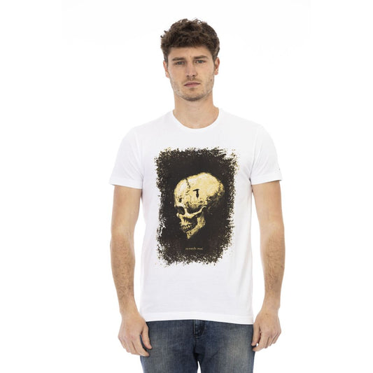 Trussardi Action Weißes Baumwoll-T-Shirt für Herren