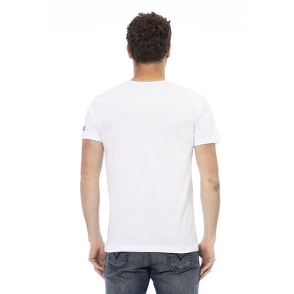 Trussardi Action Herren-T-Shirt aus weißer Baumwolle