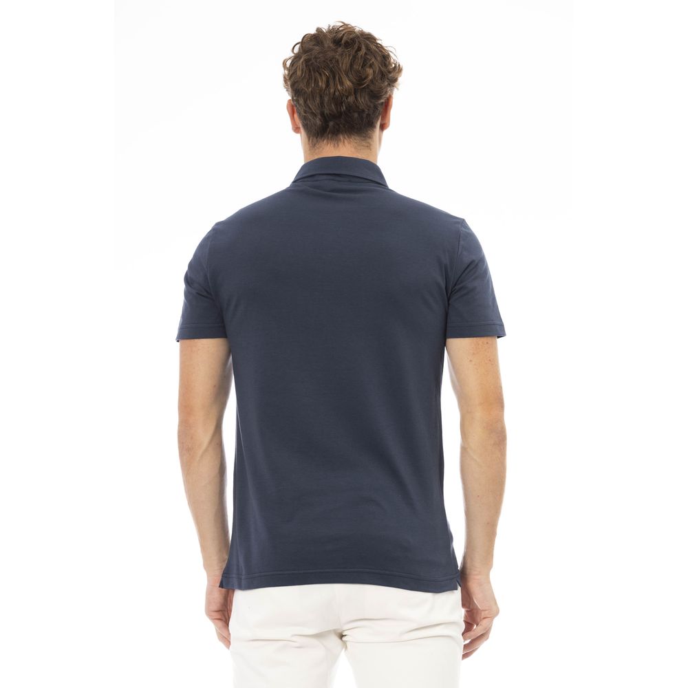 Baldinini Trend Blaues Herren-Poloshirt aus Baumwolle