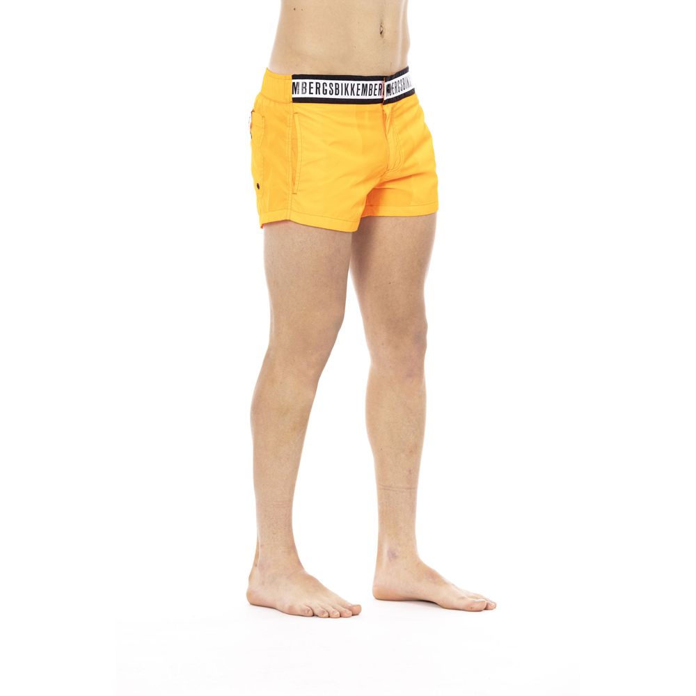 Bikkembergs Orange Polyamid Herren Badeshorts