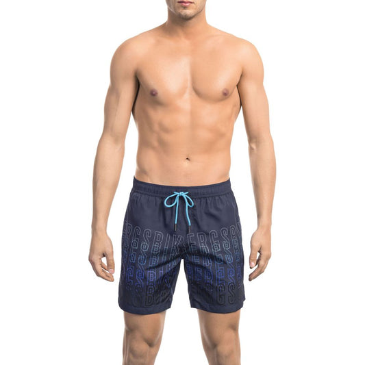 Bikkembergs Blaue Polyester-Badeshorts für Herren