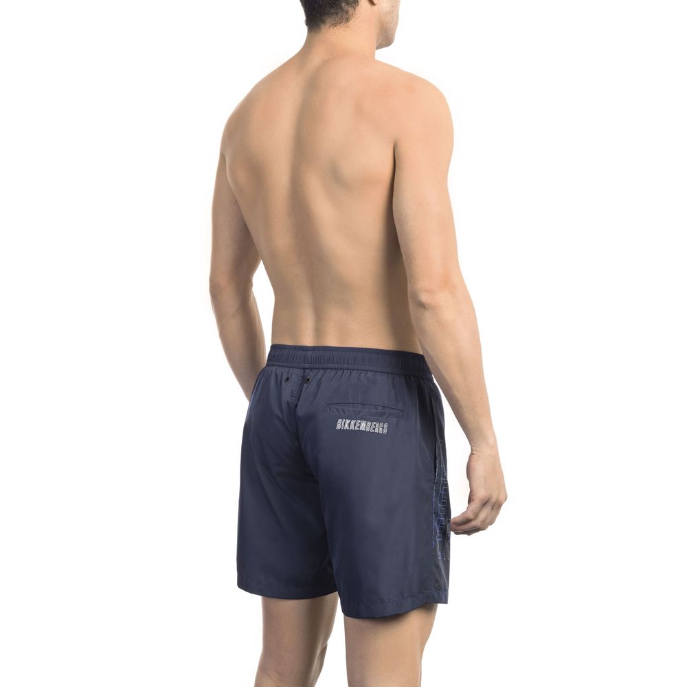 Bikkembergs Blaue Polyester-Badeshorts für Herren