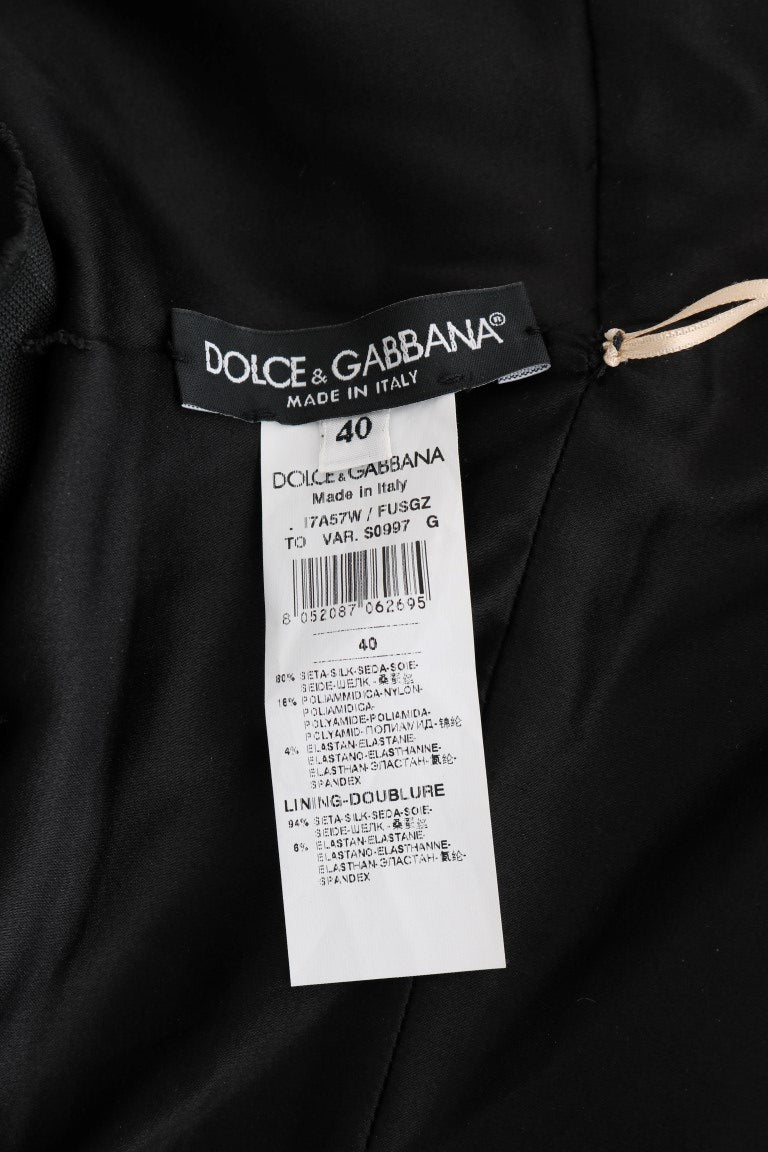 Dolce &amp; Gabbana – Strampler-Body aus goldener Seide und Stretch