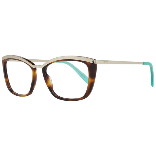 Emilio Pucci Braune Brille (Gestell) aus Metall und Kunststoff