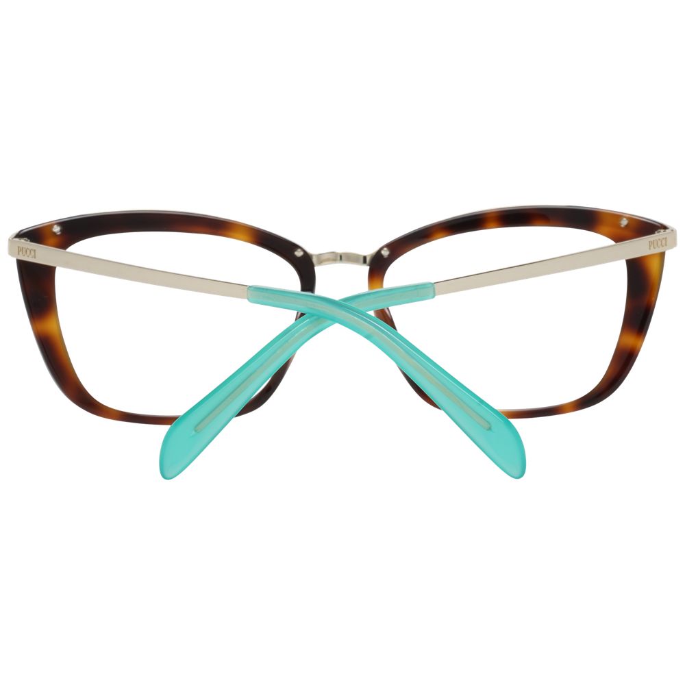 Emilio Pucci Braune Brille (Gestell) aus Metall und Kunststoff