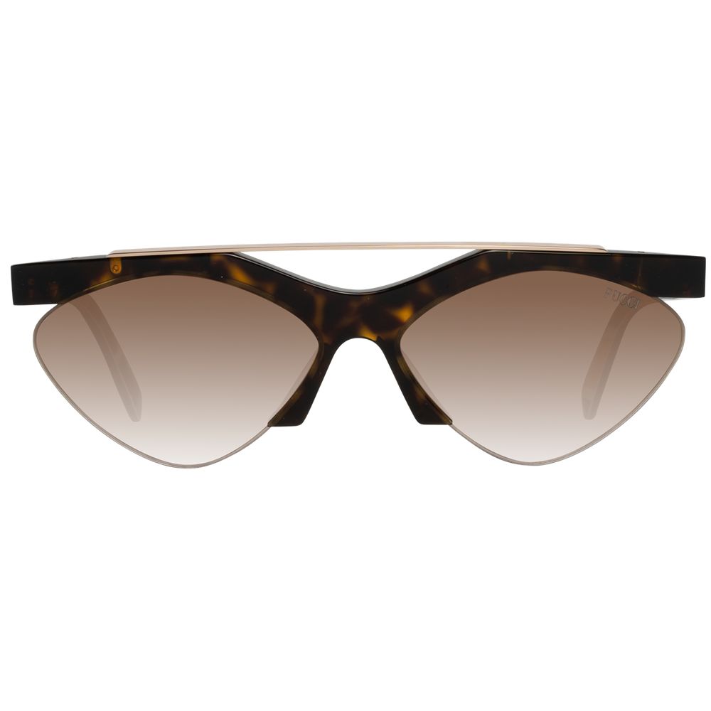 Emilio Pucci Braune Sonnenbrille aus Metall und Kunststoff