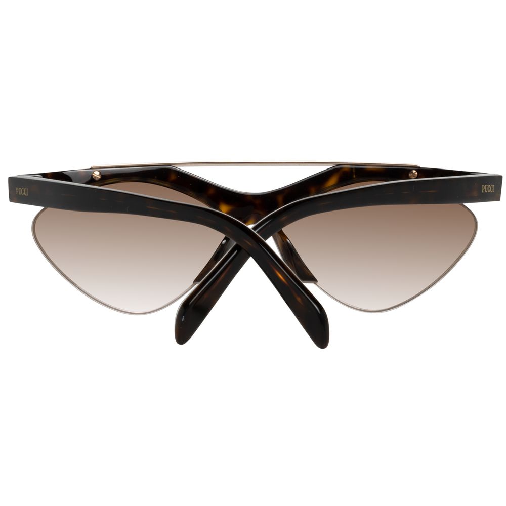 Emilio Pucci Braune Sonnenbrille aus Metall und Kunststoff
