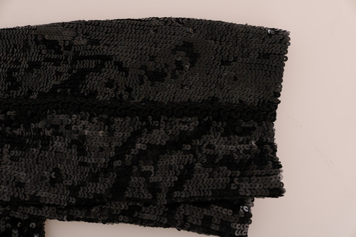 Dolce &amp; Gabbana Schwarze Fashion-Shorts mit Pailletten