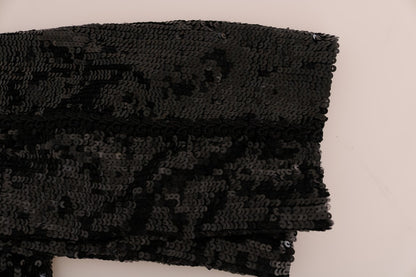 Dolce &amp; Gabbana Schwarze Fashion-Shorts mit Pailletten