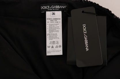 Dolce &amp; Gabbana Schwarze Fashion-Shorts mit Pailletten