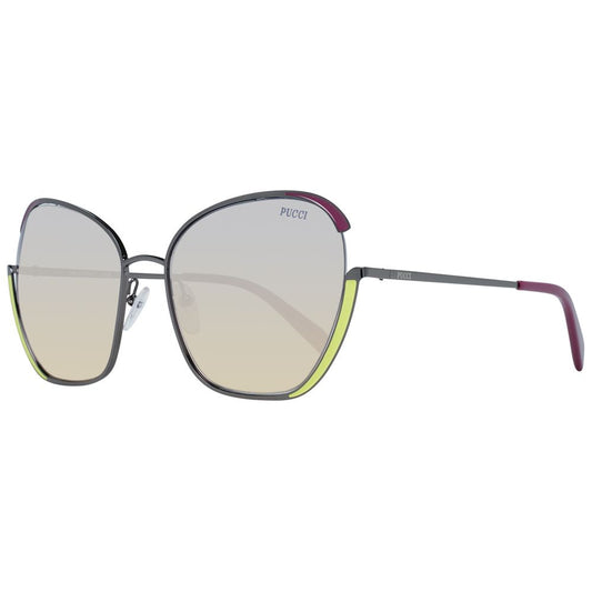 Emilio Pucci Sonnenbrille aus grauem Metall