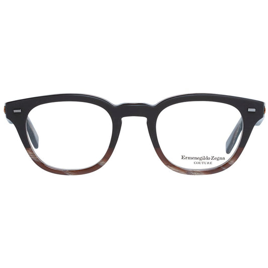 Ermenegildo Zegna Brown Plastic Glasses (Frames)