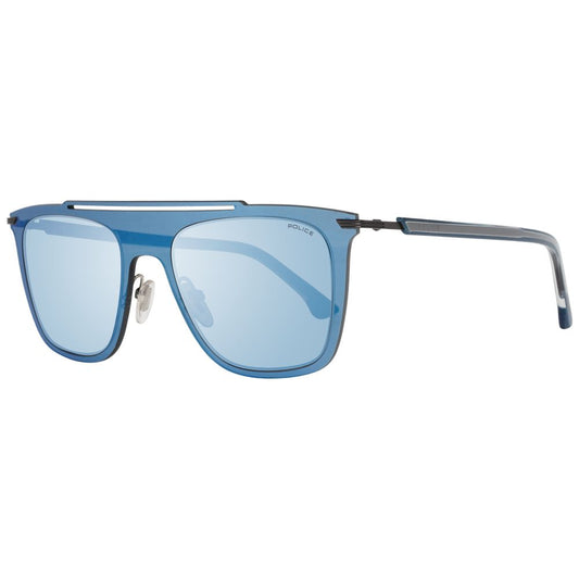 Blaue Plastiksonnenbrille der Polizei