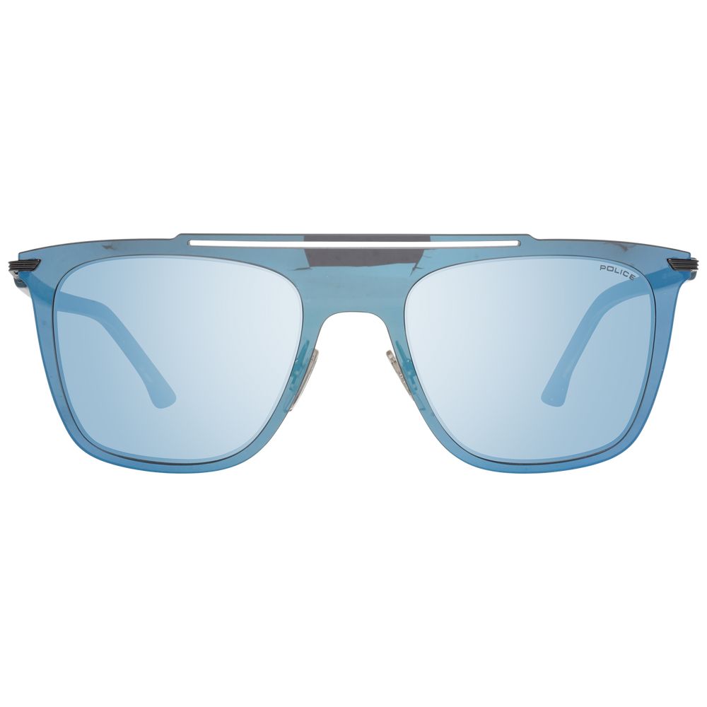Blaue Plastiksonnenbrille der Polizei