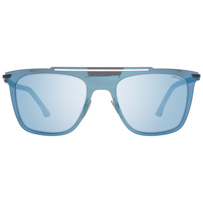 Blaue Plastiksonnenbrille der Polizei