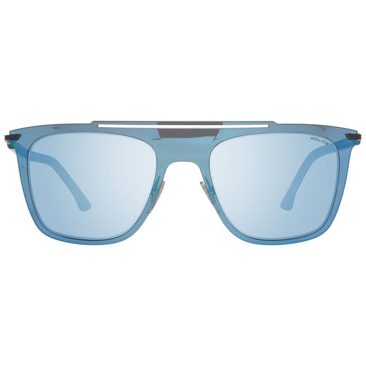 Blaue Plastiksonnenbrille der Polizei