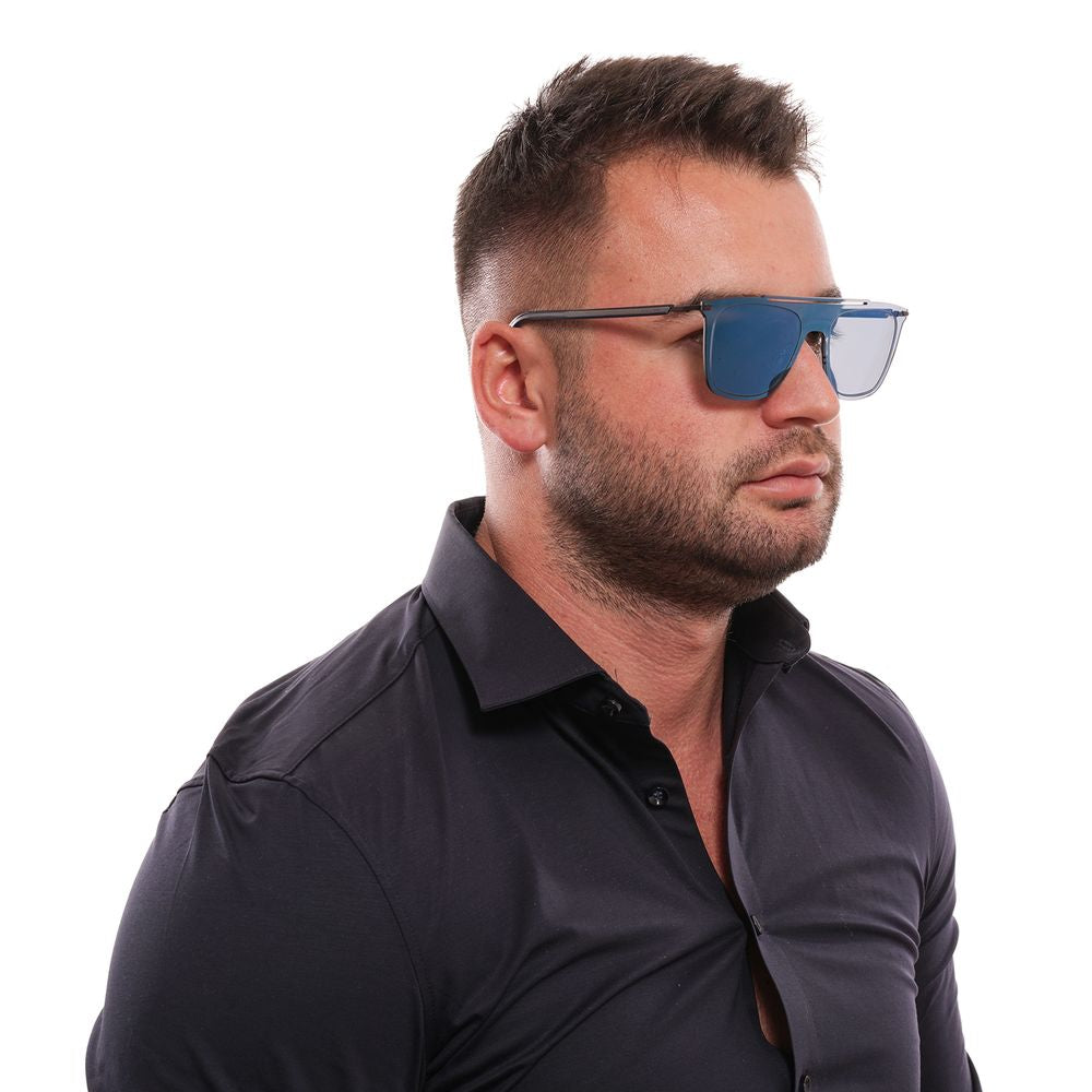 Blaue Plastiksonnenbrille der Polizei