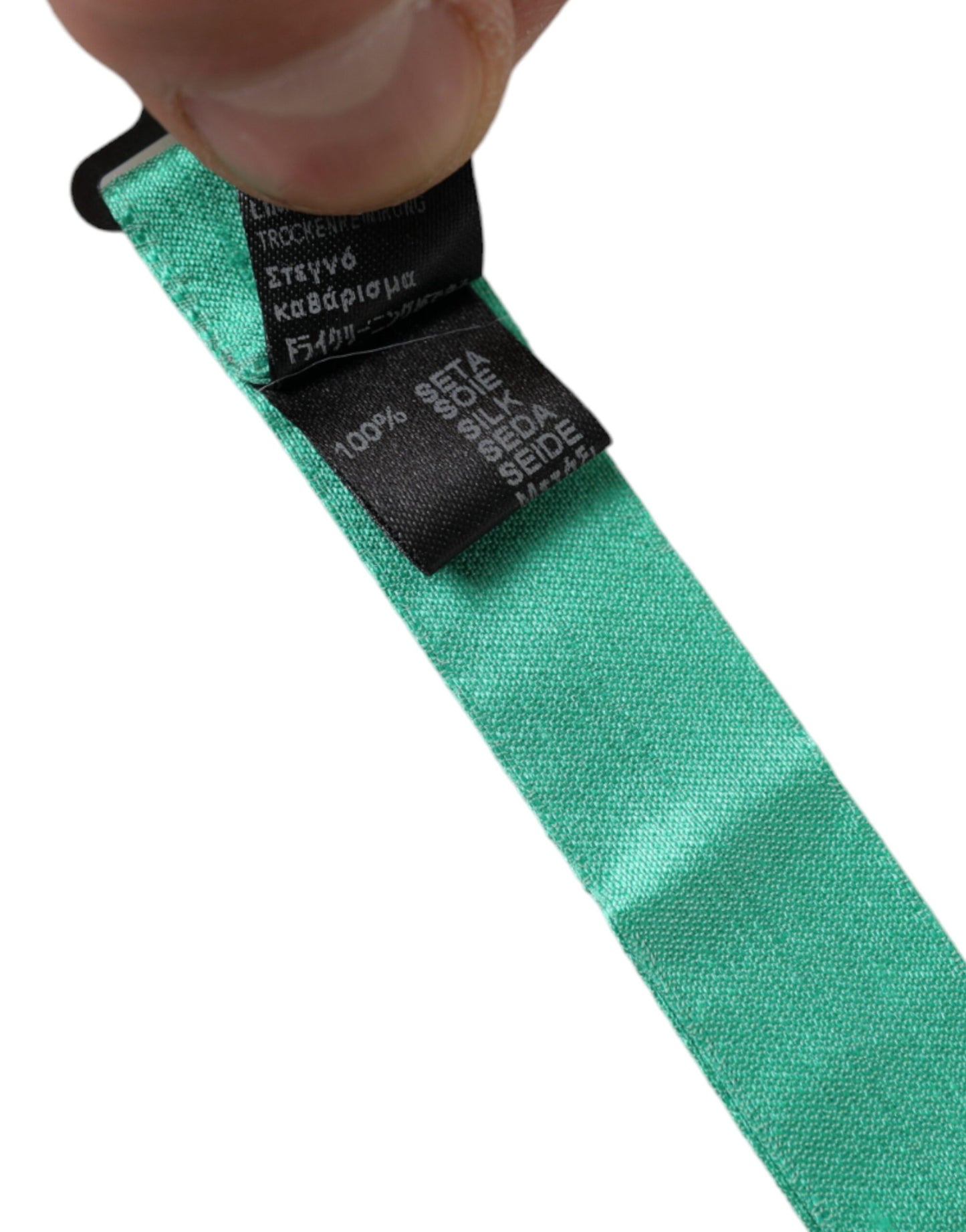 Dolce &amp; Gabbana – Mintgrüne Herrenfliege aus Seide mit verstellbarem Hals