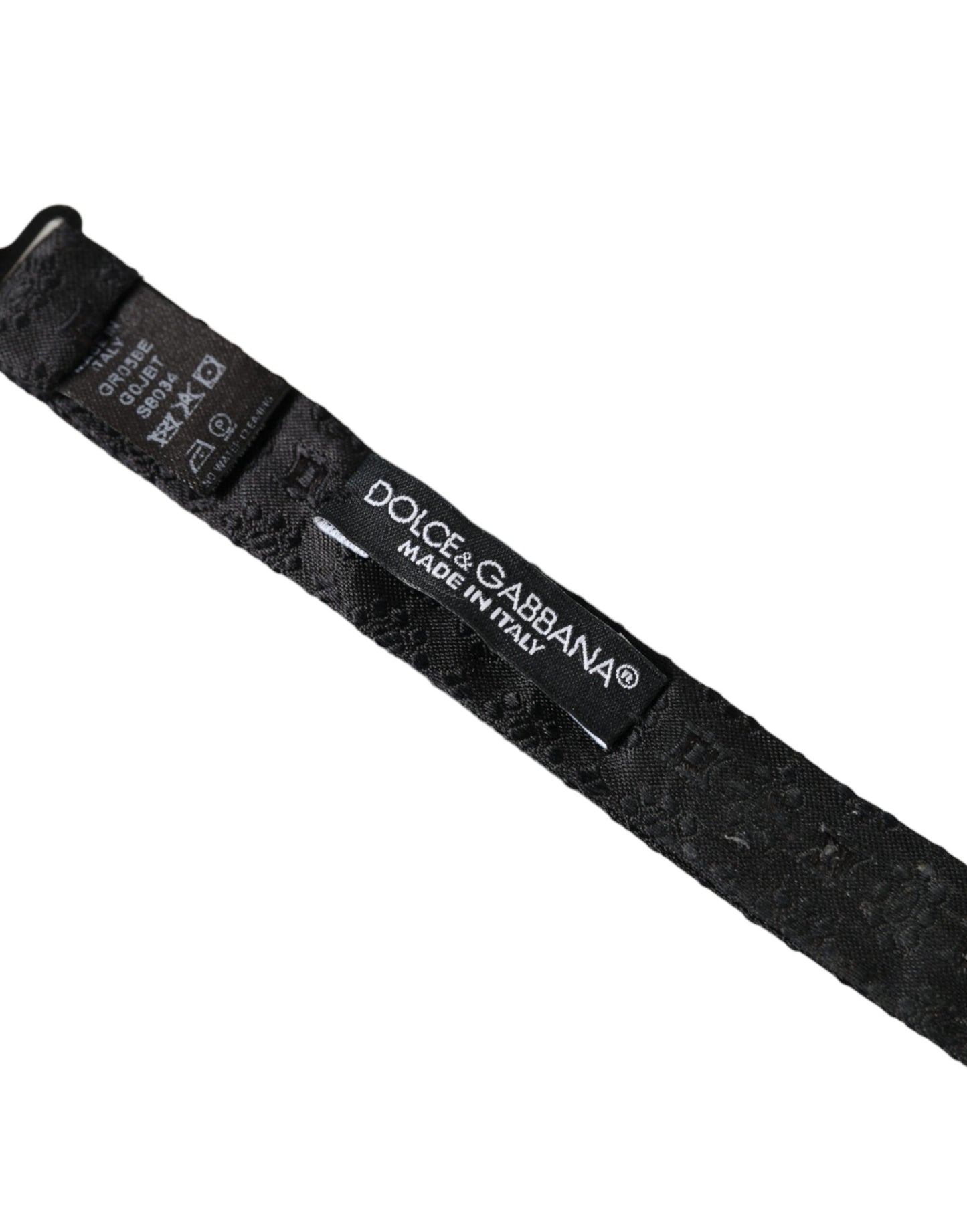 Dolce &amp; Gabbana Schwarze Seidenfliege mit verstellbarem Halsausschnitt