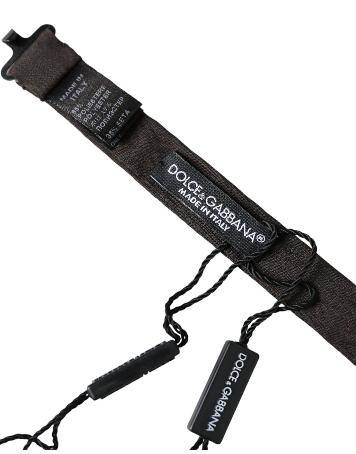 Dolce &amp; Gabbana Herrenfliege mit verstellbarem Halsausschnitt, schwarze Seide