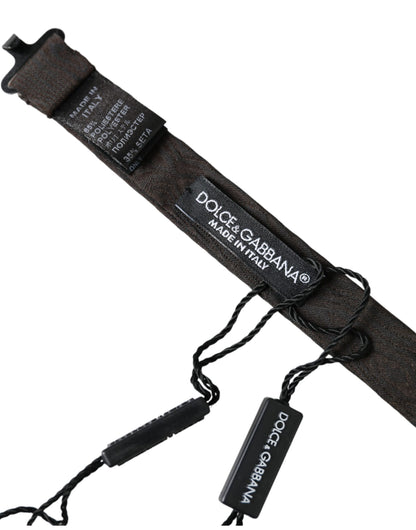 Dolce &amp; Gabbana Herrenfliege mit verstellbarem Halsausschnitt, schwarze Seide