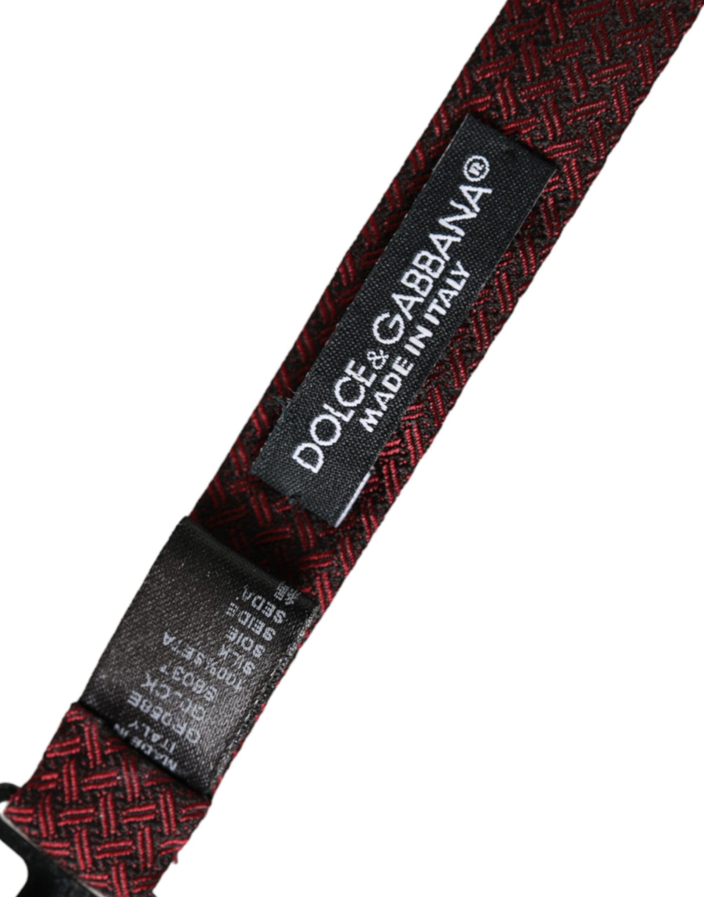 Dolce &amp; Gabbana Rote Seidenfliege mit verstellbarem Halsausschnitt