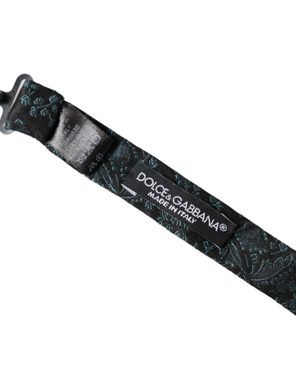 Dolce &amp; Gabbana Mehrfarbige, florale Seidenfliege mit verstellbarem Halsausschnitt für Herren