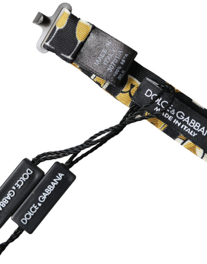 Dolce &amp; Gabbana Schwarze Cocktail-Fliege aus Seide mit verstellbarem Halsausschnitt für Herren