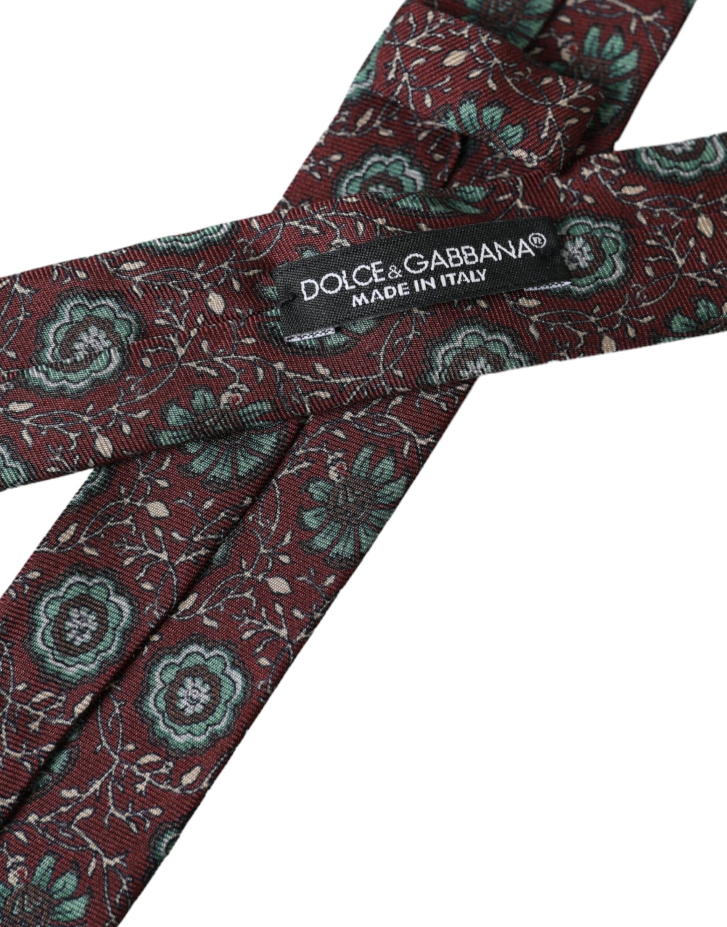 Dolce &amp; Gabbana – Verstellbare Herrenkrawatte aus 100 % Seide mit Blumenmuster in Kastanienbraun