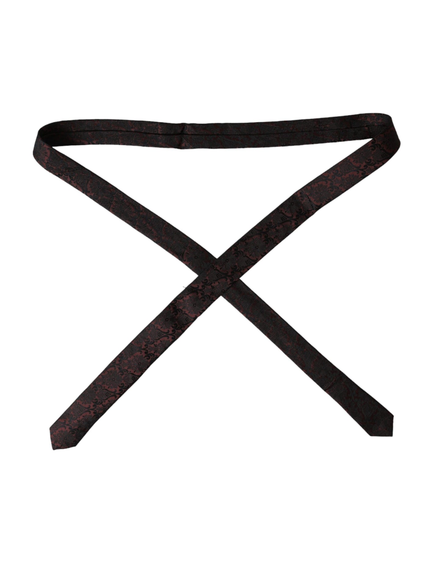 Dolce &amp; Gabbana – Verstellbare Seidenkrawatte mit Blumenmuster in Kastanienbraun