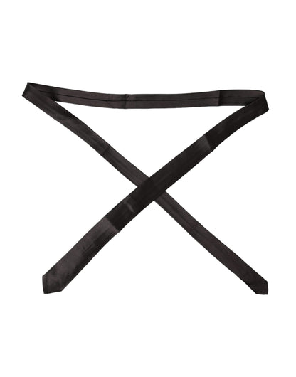 Dolce &amp; Gabbana – Verstellbare Krawatte aus 100 % Seide in Braun