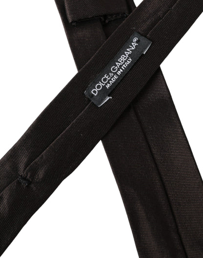 Dolce &amp; Gabbana – Verstellbare Krawatte aus 100 % Seide in Braun