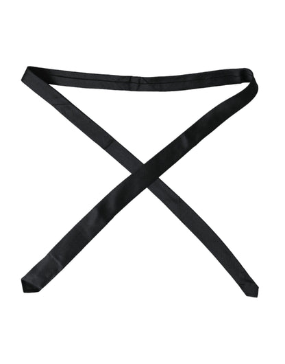 Dolce &amp; Gabbana – Verstellbare Krawatte aus 100 % Seide in Schwarz