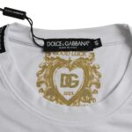 Dolce &amp; Gabbana – Weißes, kurzärmliges T-Shirt aus Baumwolle mit Rundhalsausschnitt