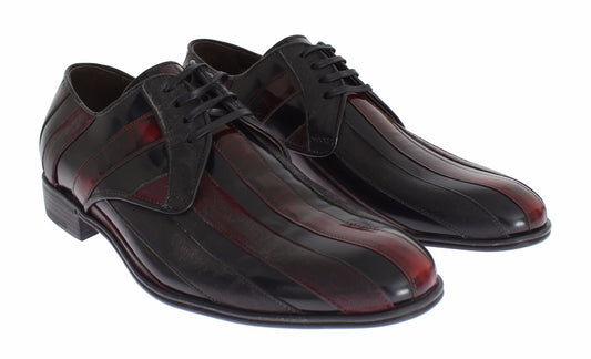 Dolce &amp; Gabbana – Formelle Lederschuhe in Schwarz und Bordeaux