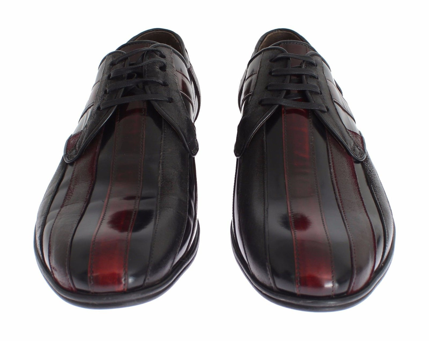 Dolce &amp; Gabbana – Formelle Lederschuhe in Schwarz und Bordeaux