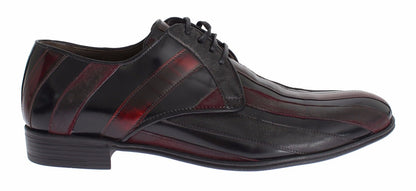 Dolce &amp; Gabbana – Formelle Lederschuhe in Schwarz und Bordeaux