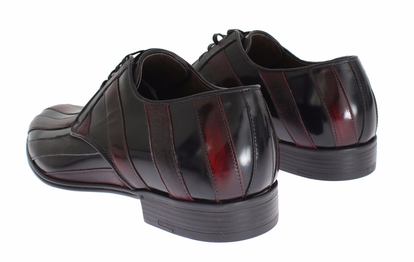 Dolce &amp; Gabbana – Formelle Lederschuhe in Schwarz und Bordeaux