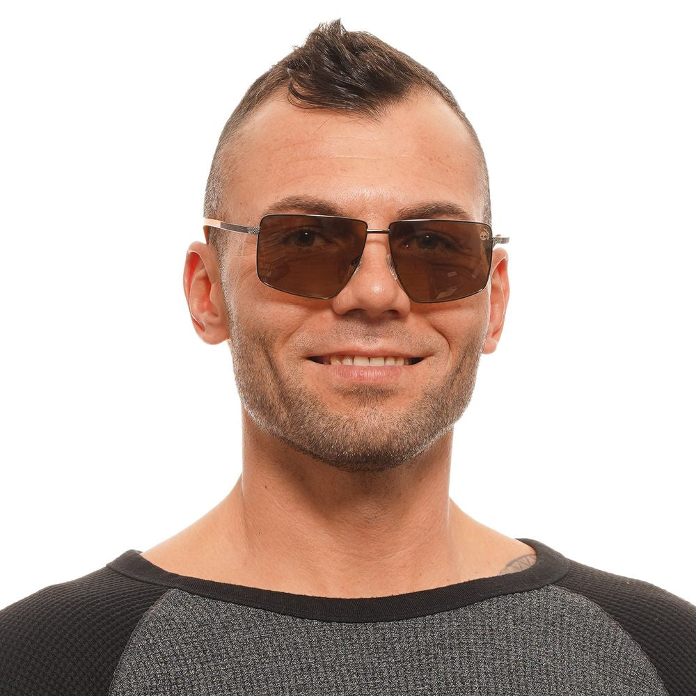 Timberland Sonnenbrille aus braunem Metall