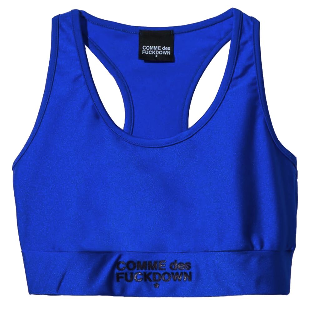 Comme Des Fuckdown Blaues Nylon-Damen-Top