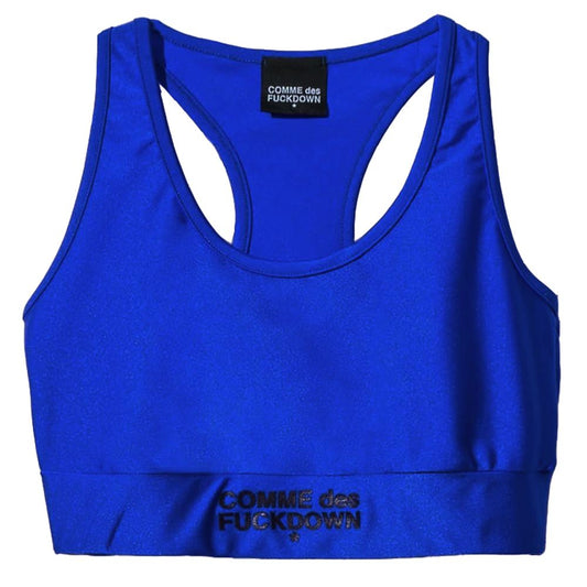 Comme Des Fuckdown Blaues Nylon-Damen-Top