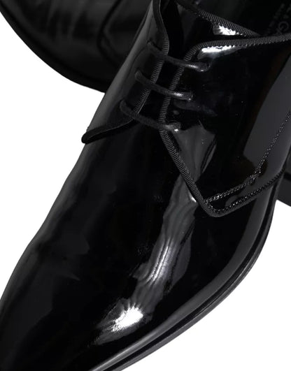 Dolce &amp; Gabbana – Derby-Schuhe für Herren aus schwarzem Kalbsleder