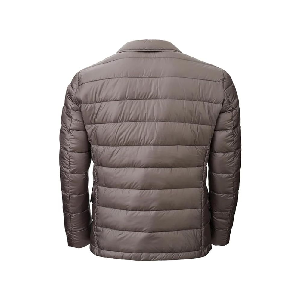 Graue Polyamid-Herrenjacke hinzufügen