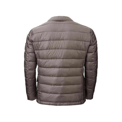 Graue Polyamid-Herrenjacke hinzufügen